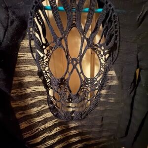 No Boundaries Black Long Sleeve See Through with Skull on Back!! size small